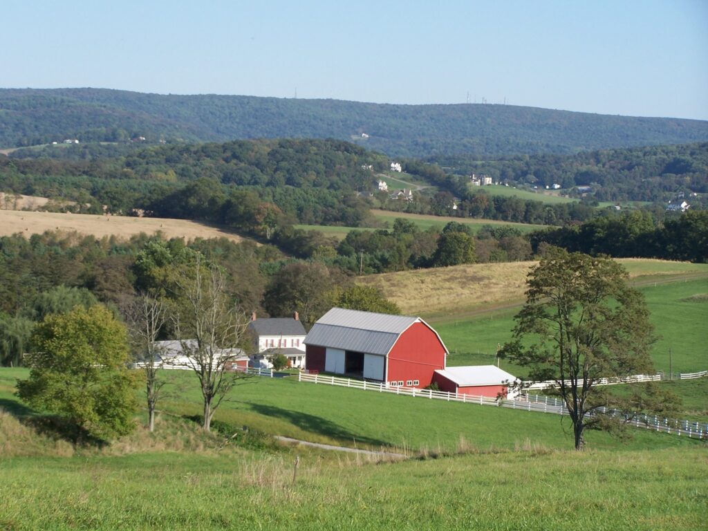 Red barn in Frederick County Maryland