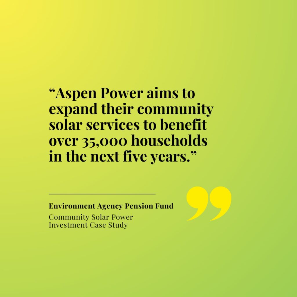 Quote from community solar power investment case study